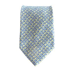 Salvatore Ferragamo Shark Motif Print Silk Tie